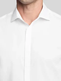 Dress Shirts|Formal Shirts-Calvin Klein Classic Fit Formal Shirt White