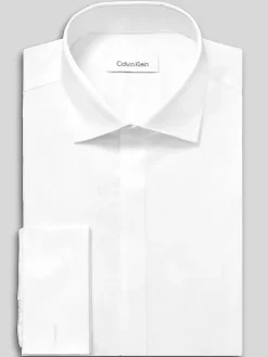 Dress Shirts|Formal Shirts-Calvin Klein Classic Fit Formal Shirt White