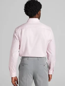 Patterned Dress Shirts|Dress Shirts-Pronto Uomo Classic Fit Mini Grid Dress Shirt Purple