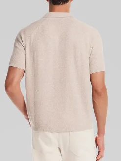 Sweaters-Weatherproof Vintage Classic Fit Mixed Knit Johnny Collar Sweater Aqua