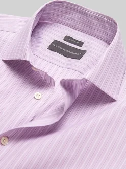 Patterned Dress Shirts|Dress Shirts-Wilke-Rodriguez Classic Fit Multi-Stripe Dress Shirt Purple