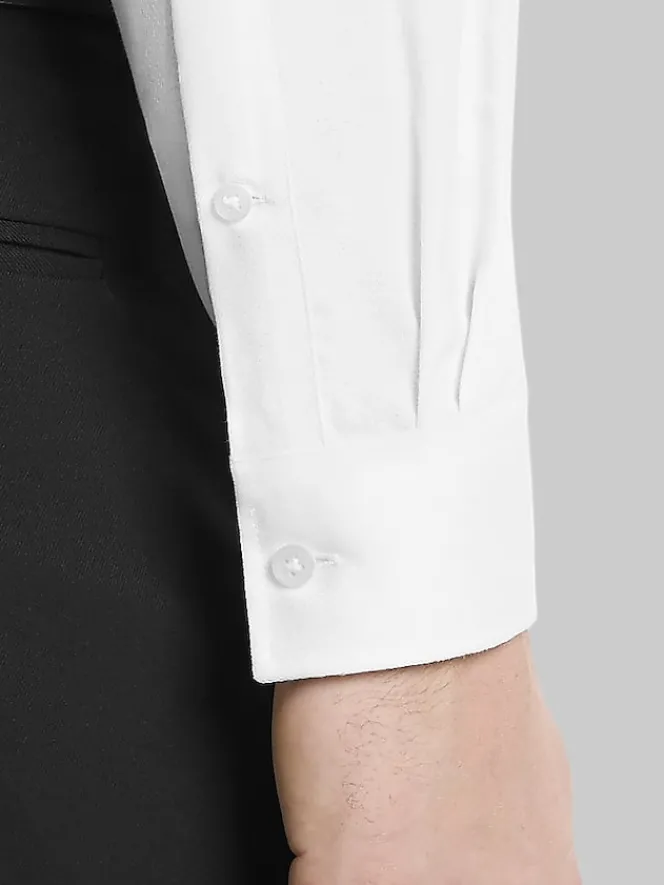 Solid Dress Shirts|White Dress Shirts-Michael Kors Classic Fit Passport Dress Shirt Gray