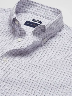 Dress Shirts|Patterned Dress Shirts-Joseph Abboud Classic Fit Plaid Dress Shirt Grey