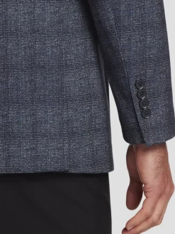 Sport Coats|Sport Coats-Michael Strahan Classic Fit Plaid Sport Coat Grey Plaid