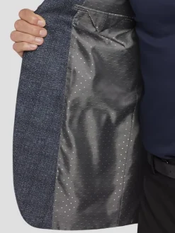 Sport Coats|Sport Coats-Michael Strahan Classic Fit Plaid Sport Coat Grey Plaid