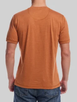 Casual Shirts|T-shirts-Weatherproof Vintage Classic Fit Short Sleeve Sueded Jersey Henley Dark Blue