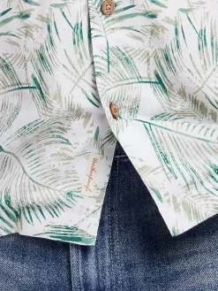 Button Up Shirts|Casual Shirts-Weatherproof Vintage Classic Fit Short Sleeve Camp Shirt Green