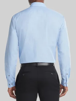 Solid Dress Shirts|Dress Shirts-Van Heusen Classic Fit Solid Poplin Dress Shirt Black