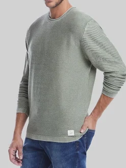 Sweaters-Weatherproof Vintage Classic Fit Twill Stonewash Sweater Med Blue
