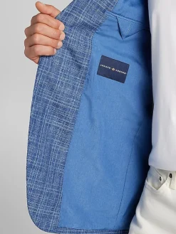 Sport Coats|Sport Coats-Joseph Abboud Classic Fit Windowpane Plaid Sport Coat Up Blue Windowpane Check
