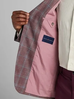 Sport Coats|Sport Coats-Joseph Abboud Classic Fit Windowpane Sport Coat Orchid Windowpane