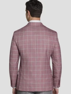 Sport Coats|Sport Coats-Michael Strahan Classic Fit Windowpane Sport Coat Blue Windowpane
