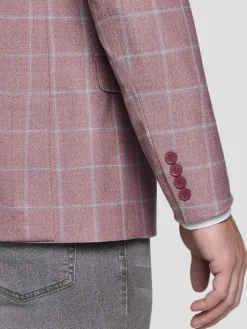 Sport Coats|Sport Coats-Michael Strahan Classic Fit Windowpane Sport Coat Blue Windowpane