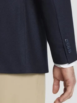 Big & Tall Sport Coats|Blazers-Joseph Abboud Classic Fit Wool Blend Blazer Black Solid