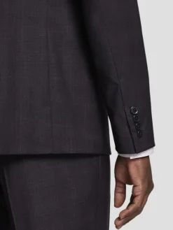 Suit Separates|3-piece Suits-Michael Strahan Classic Fit Wool Blend Plaid Suit Jacket Purple Plaid