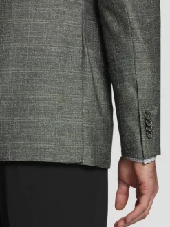Sport Coats|Sport Coats-Joseph Abboud Classic Fit Wool Blend Plaid Sport Coat Olive Check