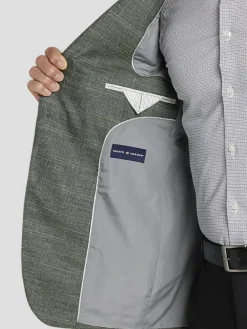 Sport Coats|Sport Coats-Joseph Abboud Classic Fit Wool Blend Plaid Sport Coat Olive Check