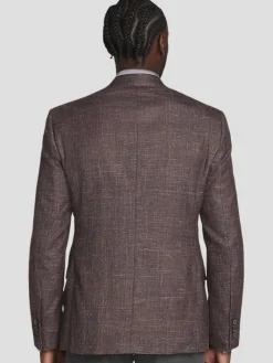 Sport Coats|Sport Coats-Joseph Abboud Classic Fit Wool Blend Plaid Sport Coat Rust Plaid