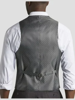 3-piece Suits|Suit Separates-Michael Strahan Classic Fit Wool Blend Suit Vest Dk Purple Neat