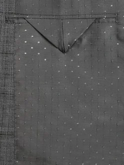 Suit Separates|3-piece Suits-Michael Strahan Classic Fit Wool Blend Suit Jacket Grey Plaid