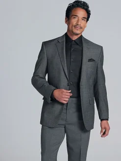 3-piece Suits|Suit Separates-Joseph Abboud Classic Fit Wool Blend Suit Jacket Black Solid