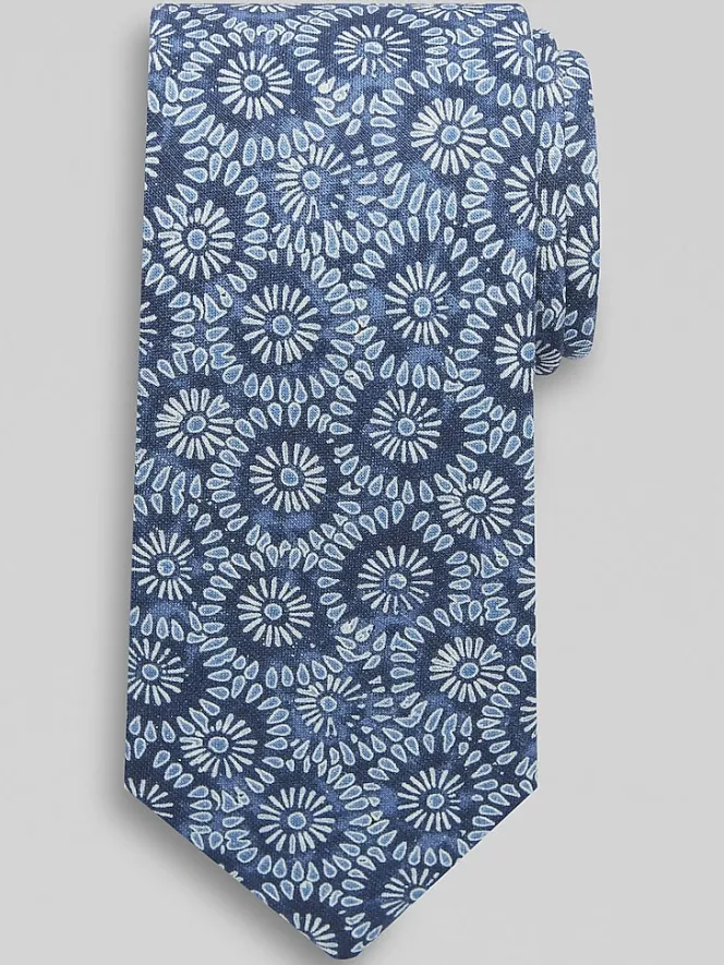 Ties-Joseph Abboud Classic Indigo Pattern Tie Brown