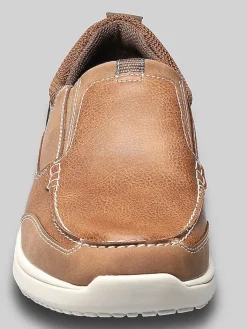Loafers & Slip-ons|Casual Shoes-Nunn Bush Conway Moc Toe Shoes Dark Brown