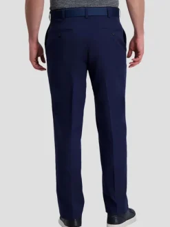 Casual Pants & Chinos|Casual Pants & Chinos-Haggar Cool Right&reg; Performance Flex Classic Fit Flat Front Pant Black Solid