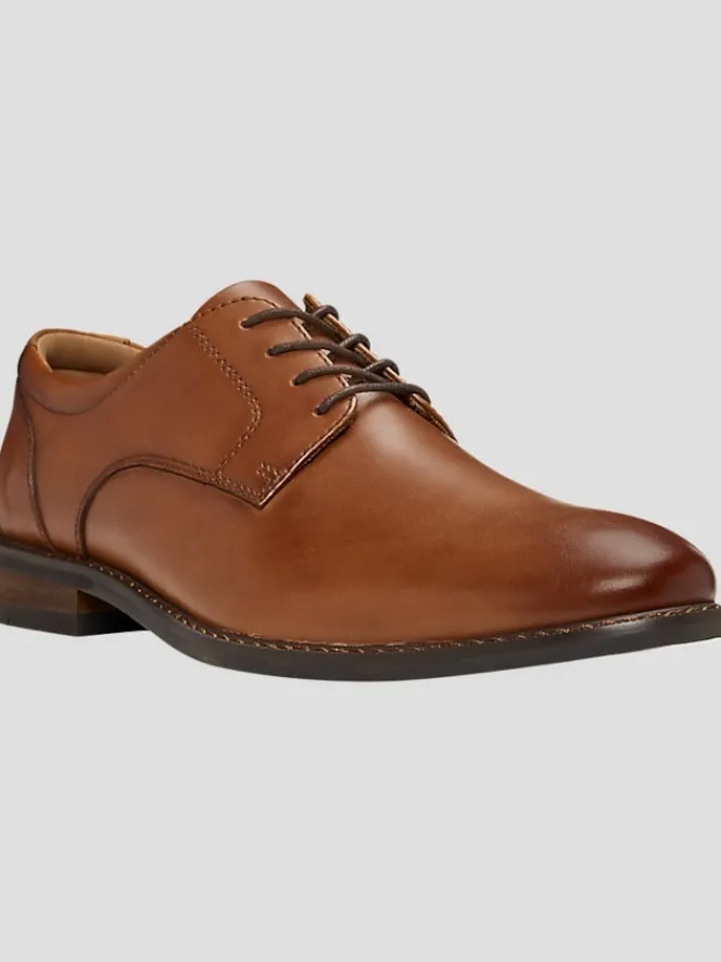 Oxfords|Dress & Formal Shoes-Joseph Abboud Cosmo Leather Plain Toe Oxfords Black