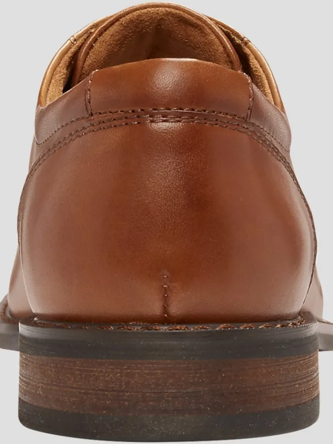 Oxfords|Dress & Formal Shoes-Joseph Abboud Cosmo Leather Plain Toe Oxfords Black