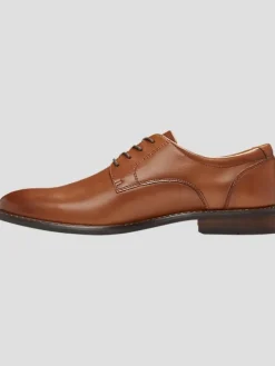 Oxfords|Dress & Formal Shoes-Joseph Abboud Cosmo Leather Plain Toe Oxfords Black