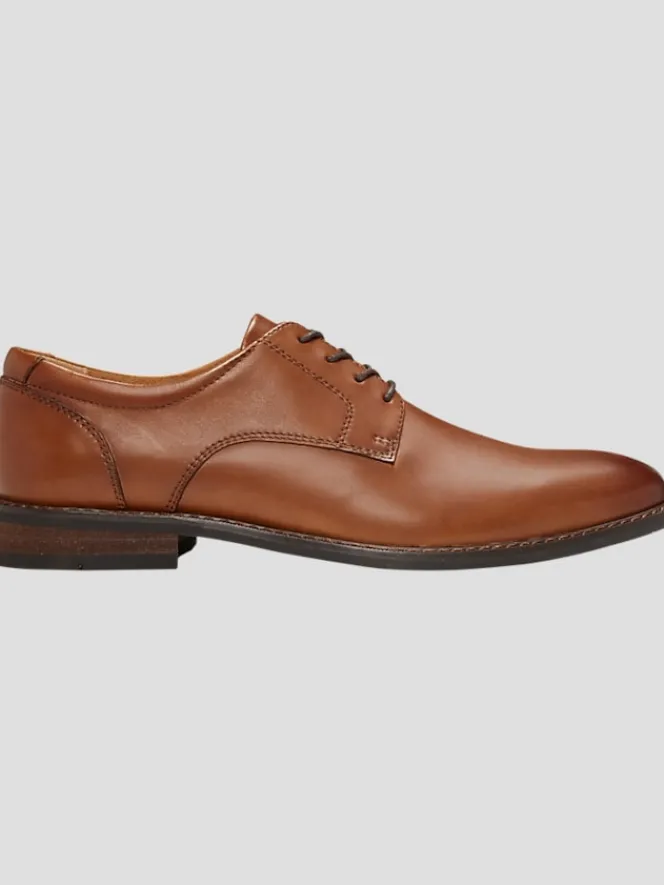 Oxfords|Dress & Formal Shoes-Joseph Abboud Cosmo Leather Plain Toe Oxfords Black