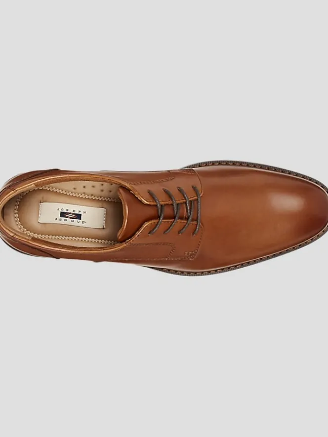 Oxfords|Dress & Formal Shoes-Joseph Abboud Cosmo Leather Plain Toe Oxfords Black