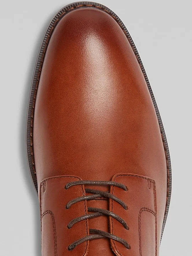 Oxfords|Dress & Formal Shoes-Joseph Abboud Cosmo Leather Plain Toe Oxfords Black