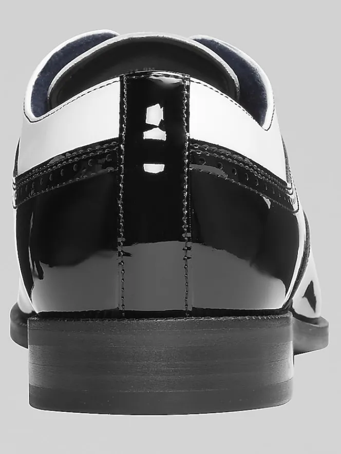 Oxfords|Dress & Formal Shoes-Stacy Adams Dayton II Wingtip Oxfords Black/White