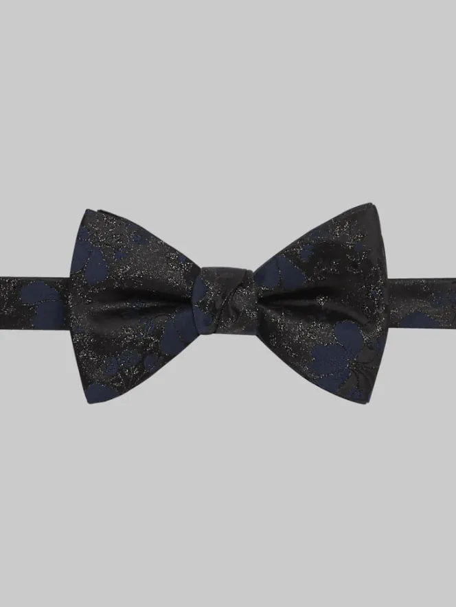 Formal Accessories|Bow Ties-Egara Deep Vines Boxed Pre-Tied Bow Tie Black