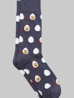 Socks-Egara Deviled Egg Socks, 1-pair Dk Denim