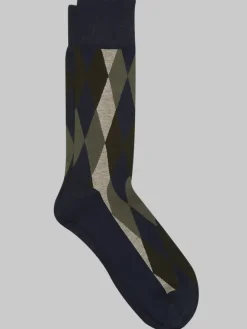 Socks-Pronto Uomo Diamond Pattern Socks, 1-pair Blue