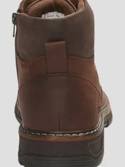 Boots-Freeman Dillon Plain Toe Lace-up Boots Brown