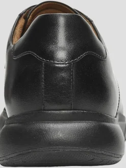 Oxfords|Sneakers-Florsheim Domo Leather Plain Toe Oxford Sneakers Black