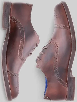 Oxfords|Dress & Formal Shoes-Bedstu Donatello II Cap Toe Oxfords Teak Rustic