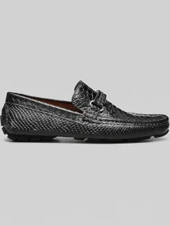 Loafers & Slip-ons-Donald Pliner Donnie Moc Toe Bit Drivers Black