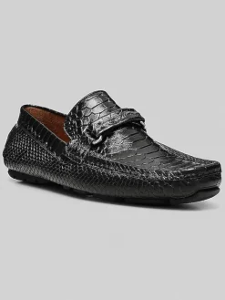 Loafers & Slip-ons-Donald Pliner Donnie Moc Toe Bit Drivers Black