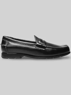 Loafers & Slip-ons-Nunn Bush Drexel Moc Toe Penny Loafers Black