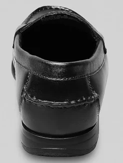 Loafers & Slip-ons-Nunn Bush Drexel Moc Toe Penny Loafers Black