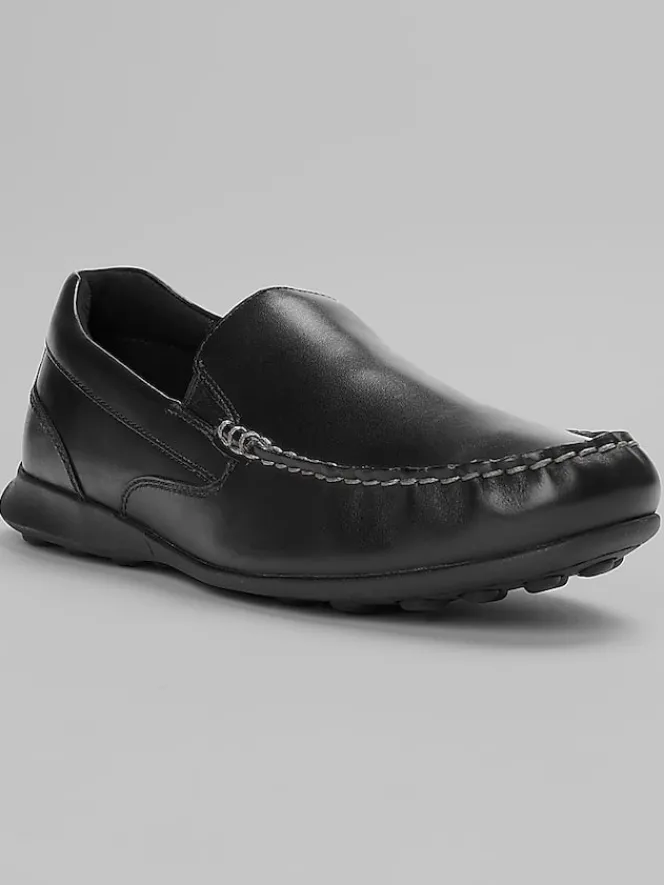 Loafers & Slip-ons-Rockport Dudley Moc Toe Casual Loafers Black