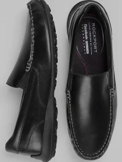 Loafers & Slip-ons-Rockport Dudley Moc Toe Casual Loafers Black