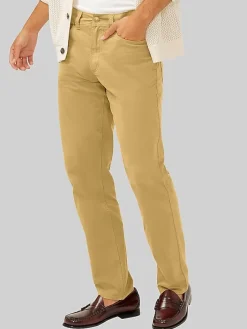 Casual Pants & Chinos|Casual Pants & Chinos-Silver Jeans Eddie Classic Athletic Fit Tapered Leg Essential Twill Pants Tan