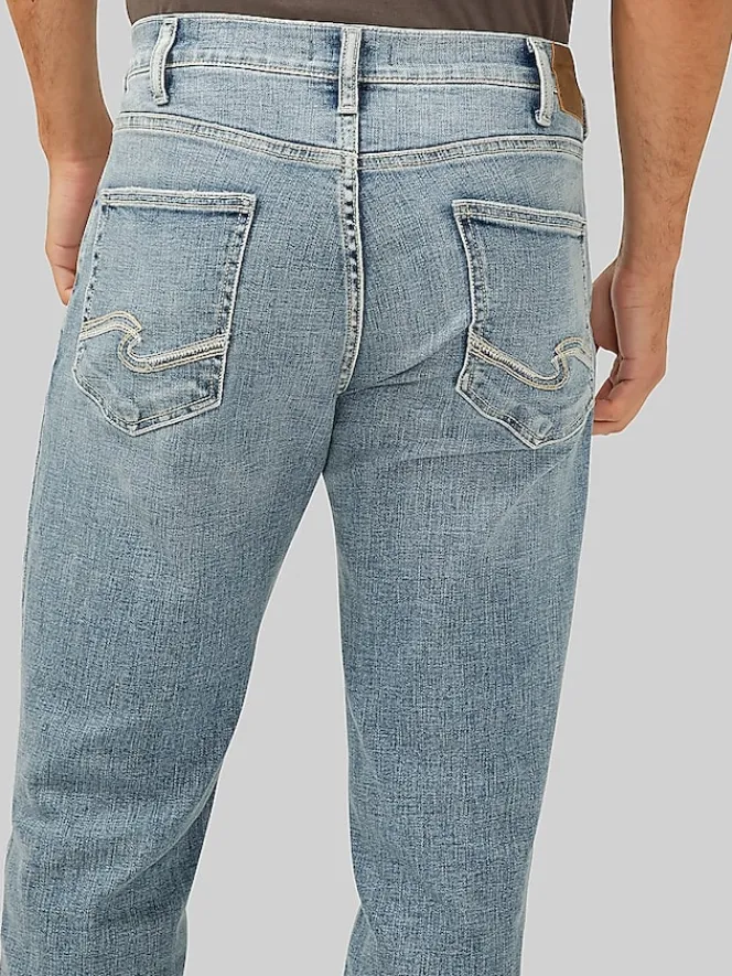 Jeans|Jeans-Silver Jeans Eddie Classic Athletic Fit Tapered Leg Luxe Heritage Jeans Medium Wash