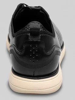 Dress & Formal Shoes-Stacy Adams Edgewood Wingtip Elastic Lace Dress Shoes Black